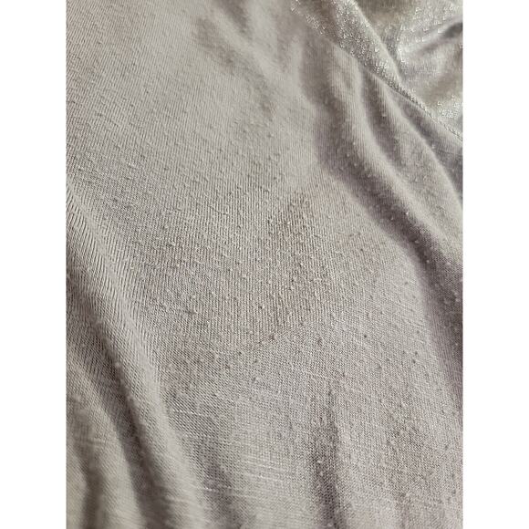 Maurices Gray V-Neck Metallic Lightweight 3/4 Sleeve Baseball Top Women's Sz 2X - Picture 10 of 10